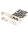 digitus Karta/Kontroler Firewire (400) PCI Exp., 2xZew. 1xZew.(Mini) IEEE1394a 6pin + Mini, Low Profile - nr 9