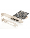 digitus Karta/Kontroler Firewire (400) PCI Exp., 2xZew. 1xZew.(Mini) IEEE1394a 6pin + Mini, Low Profile - nr 4