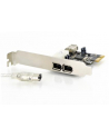 digitus Karta/Kontroler Firewire (400) PCI Exp., 2xZew. 1xZew.(Mini) IEEE1394a 6pin + Mini, Low Profile - nr 7