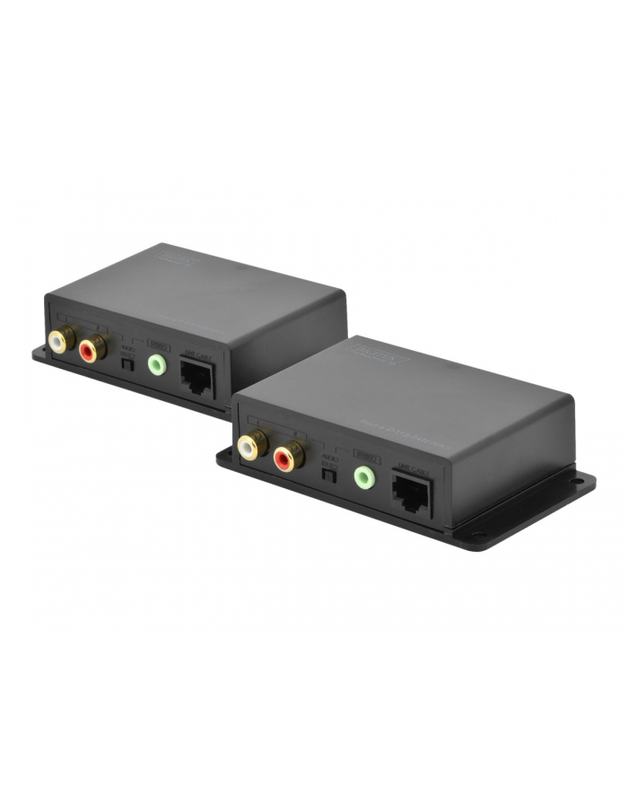 digitus Extender Audio do 600m po Cat.5e UTP, 2 x Cinch, 1 x MiniJack główny