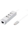 digitus HUB/Koncentrator 3-portowy USB 2.0 HighSpeed Typ C z Fast Etherne - nr 62