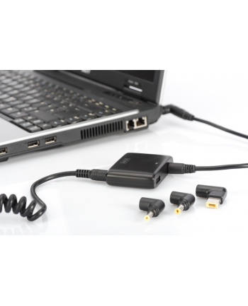 digitus Samochodowy zasilacz do laptopa, 90W UltraSlim, port USB (5V/2.4A