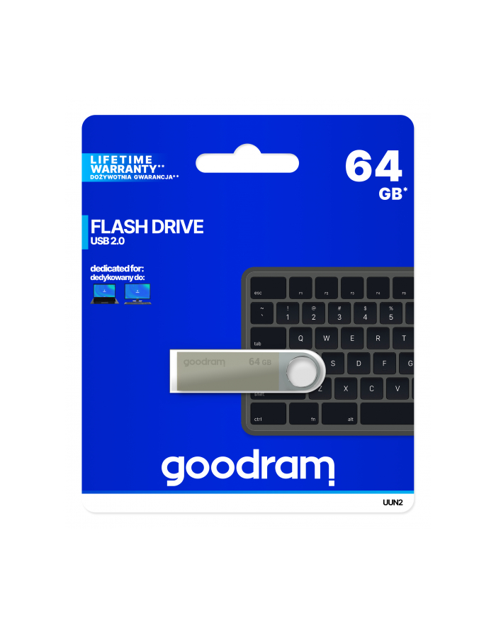 goodram UUN2 64GB USB2.0 Srebrny główny