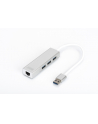 digitus HUB/Koncentrator 3-portowy USB 3.0 SuperSpeed z Gigabit LAN adapter - nr 11