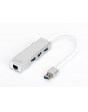 digitus HUB/Koncentrator 3-portowy USB 3.0 SuperSpeed z Gigabit LAN adapter - nr 1