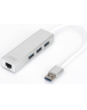 digitus HUB/Koncentrator 3-portowy USB 3.0 SuperSpeed z Gigabit LAN adapter - nr 21