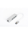 digitus HUB/Koncentrator 3-portowy USB 3.0 SuperSpeed z Gigabit LAN adapter - nr 39