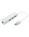 digitus HUB/Koncentrator 3-portowy USB 3.0 SuperSpeed z Gigabit LAN adapter - nr 41