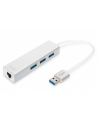 digitus HUB/Koncentrator 3-portowy USB 3.0 SuperSpeed z Gigabit LAN adapter - nr 65