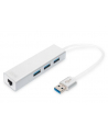 digitus HUB/Koncentrator 3-portowy USB 3.0 SuperSpeed z Gigabit LAN adapter - nr 73