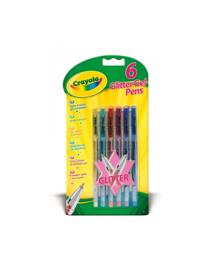 crayola Długopisy żelowe brokatowe 6 sztuk główny