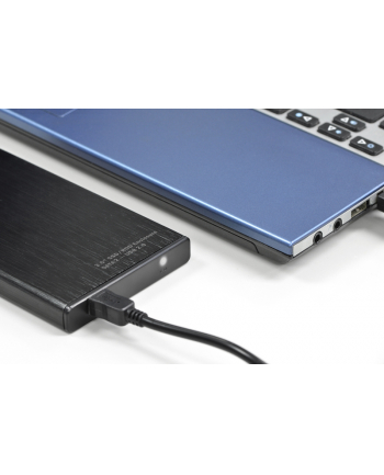 digitus Obudowa zewnętrzna USB 2.0 na dysk HDD/SSD 2.5' SATA II, 9.5/ 7.5 mm, aluminiowa