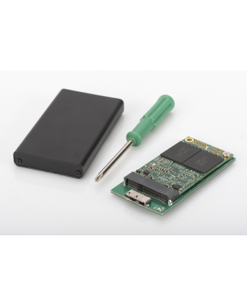 digitus Obudowa zewnętrzna microUSB 3.0 na dysk mSATA SSD - M50 (50*30*4 mm), do 6 Gbit/s, aluminiowa, czarna