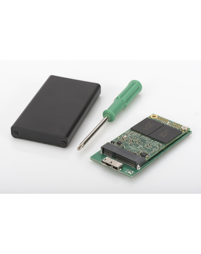 digitus Obudowa zewnętrzna microUSB 3.0 na dysk mSATA SSD - M50 (50*30*4 mm), do 6 Gbit/s, aluminiowa, czarna główny