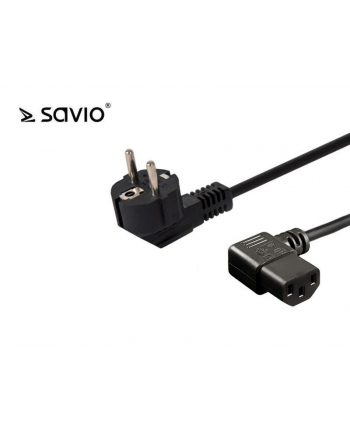 elmak SAVIO CL-116 Kabel zasilający Schuko męski kątowy - IEC C13, kątowy 1,8m