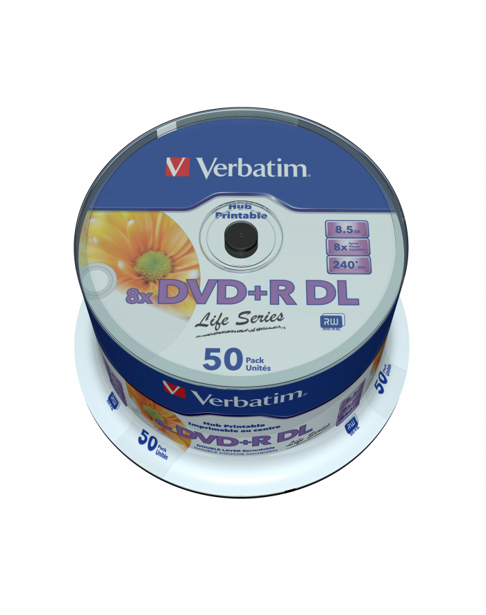 verbatim DVD+R 8x 8.5 GB 50P DL Printable główny