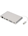 digitus Stacja dokująca USB Typ C, 11 dodatkowych portów, funkcja Dual Monitor, 4K, aluminiowa, srebrna - nr 83