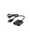 elmak SAVIO Adapter HDMI (M) - VGA 15 pin (F) z dźwiękiem (jack 3,5mm) CL-23/B - nr 1