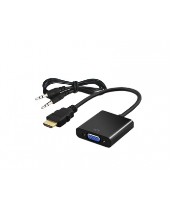 elmak SAVIO Adapter HDMI (M) - VGA 15 pin (F) z dźwiękiem (jack 3,5mm) CL-23/B