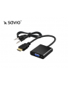 elmak SAVIO Adapter HDMI (M) - VGA 15 pin (F) z dźwiękiem (jack 3,5mm) CL-23/B - nr 2