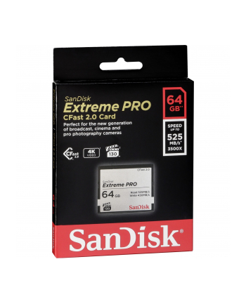 sandisk Karta pamięci Extreme Pro CFAST 2.0 64GB 525/430 MB/s VPG130