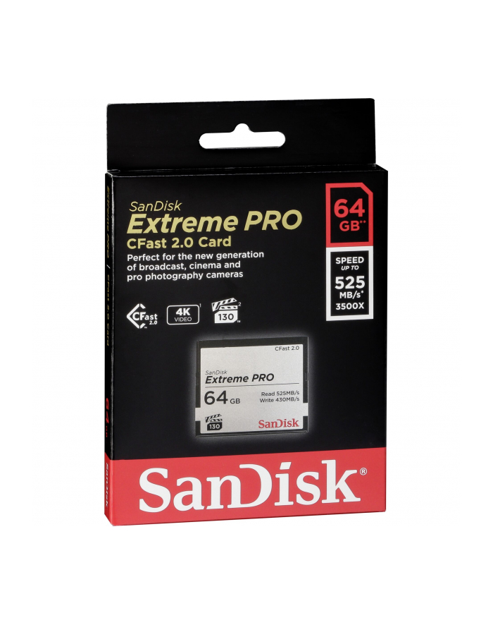 sandisk Karta pamięci Extreme Pro CFAST 2.0 64GB 525/430 MB/s VPG130 główny