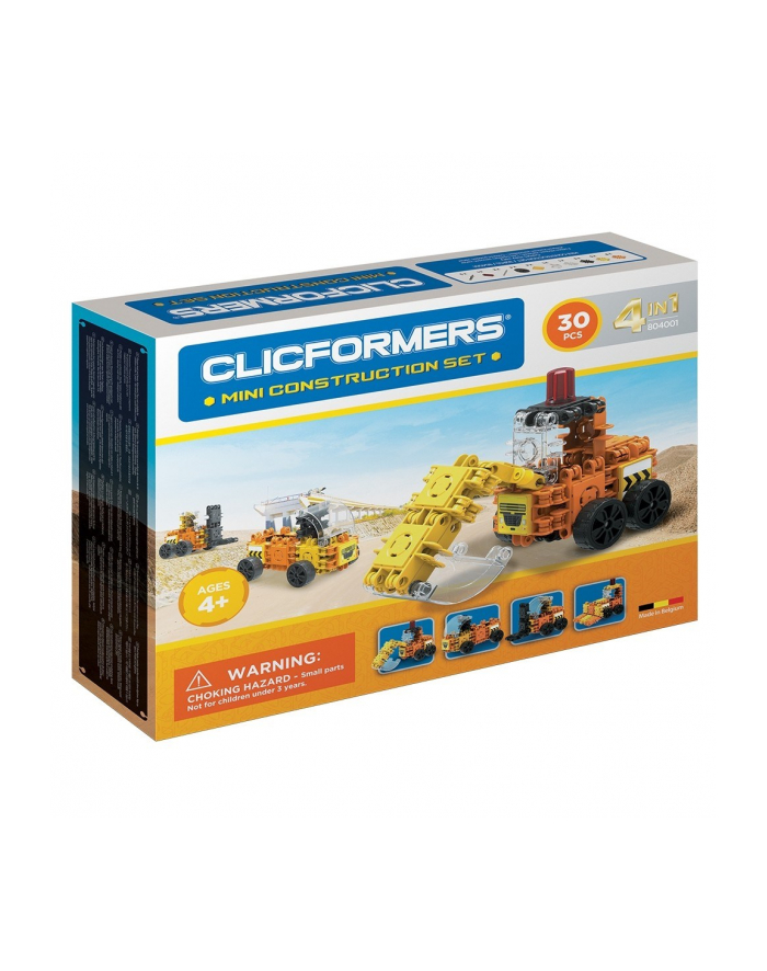 clics toys Klocki CLICFORMERS Maszyny budowlane (4w1) 30el 8004001 główny