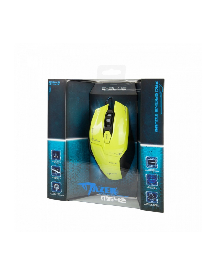 e-blue Mysz USB Mazer 2500DPI zielona główny