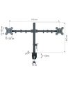 techly Podwójne ramię biurkowe LED/LCD 13-27 cali 2x10kg VESA regulowane - nr 15