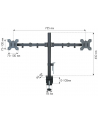 techly Podwójne ramię biurkowe LED/LCD 13-27 cali 2x10kg VESA regulowane - nr 6