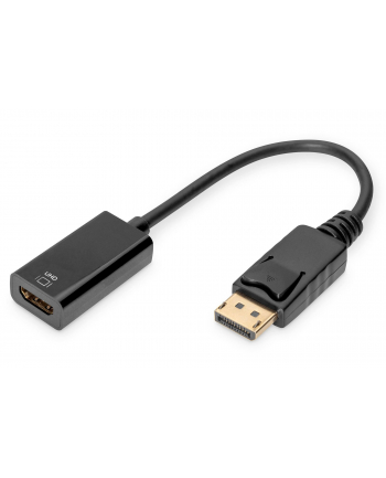 assmann Kabel adapter DisplayPort z zatrzaskiem 1080p 60Hz FHD Typ DP/HDM