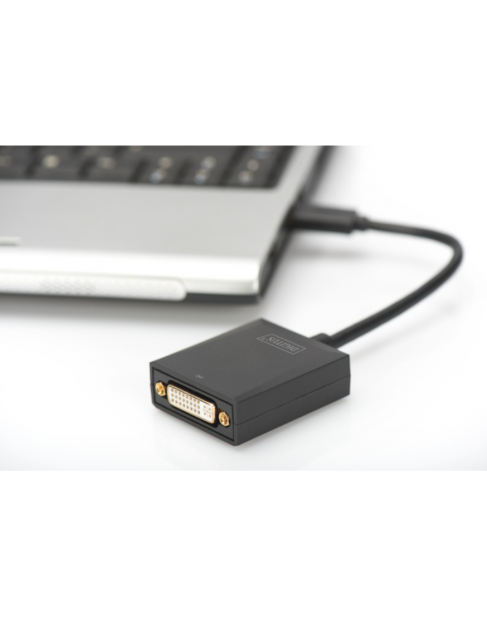 digitus Adapter graficzny DVI 1080p FHD na USB 3.0, aluminiowy główny