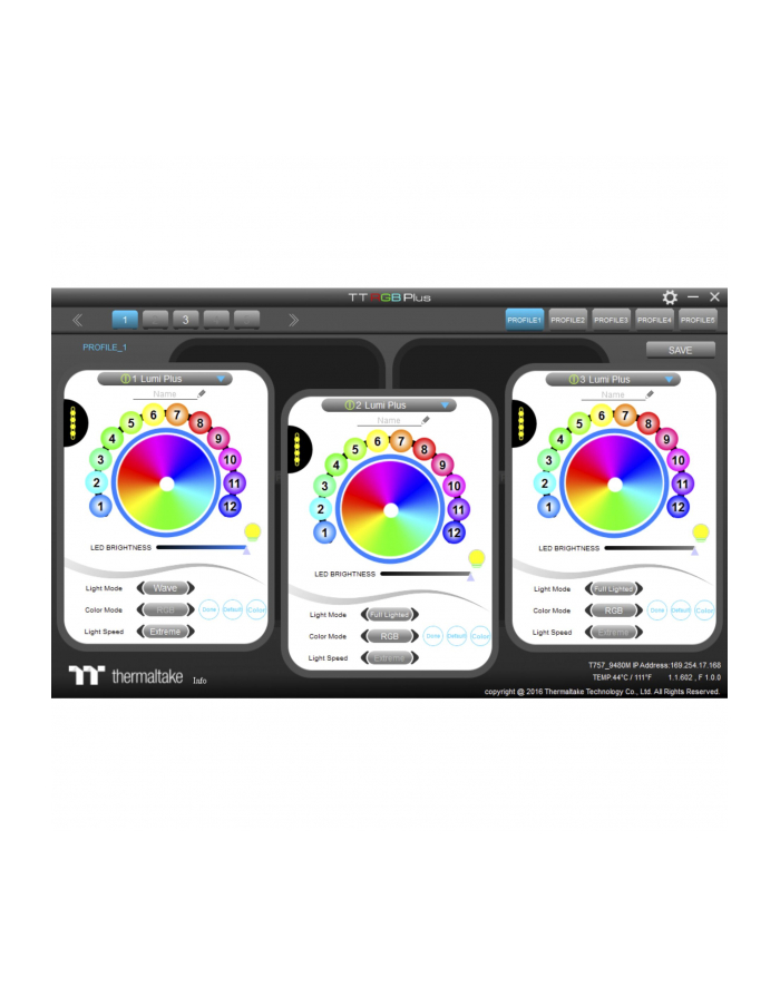 thermaltake Taśma LED Pacific Lumi Plus 3-pak główny