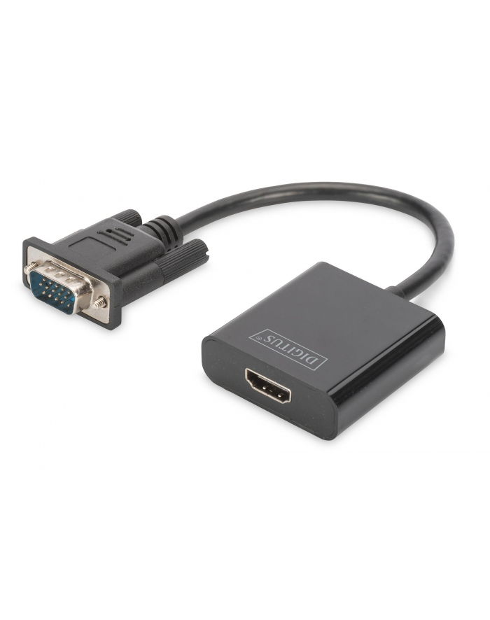 digitus Konwerter/adapter audio-video VGA do HDMI, 1080p FHD, z audio 3.5mm główny