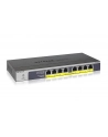 8-Port Gigabit Ethernet PoE+ Unmanaged Switch with 120W PoE Budget, Rack-mount or Wall-mount - nr 43