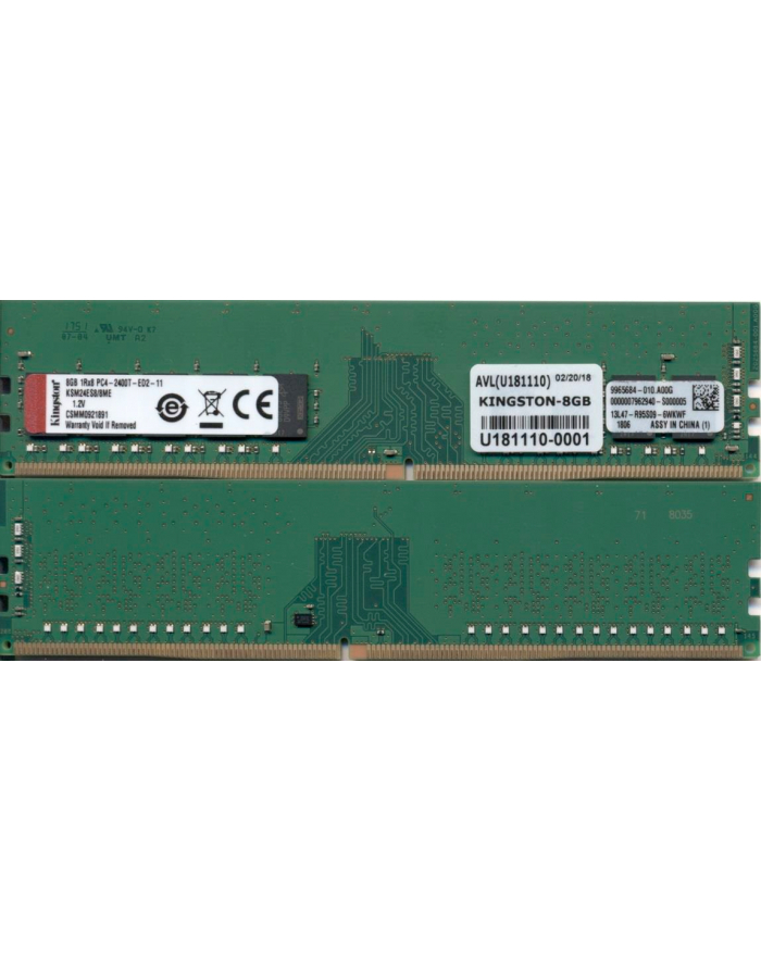 kingston Pamięć serwerowa DDR4  8GB/2400      ECC     CL17  DIMM 1R*8 Micron E główny
