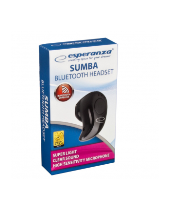 esperanza Słuchawka douszna bluetooth Sumba czarna