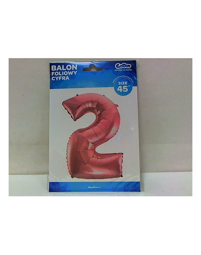 godan Balon foliowy Cyfra 2 różowa 92cm BC-HRO2 główny