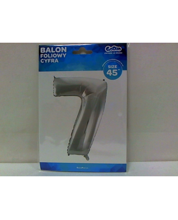 godan Balon foliowy Cyfra 7 srebrna 92cm BC-HSR7