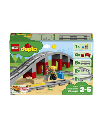 LEGO DUPLO railway bridge and rails - 10872
