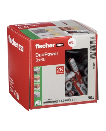 Fischer DUOPOWER 8x65 LD 50pcs