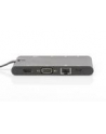 Digitus Universal Travel Docking Station - HDMI, USB, USB-C, VGA, RJ-45, Card Reader - nr 9