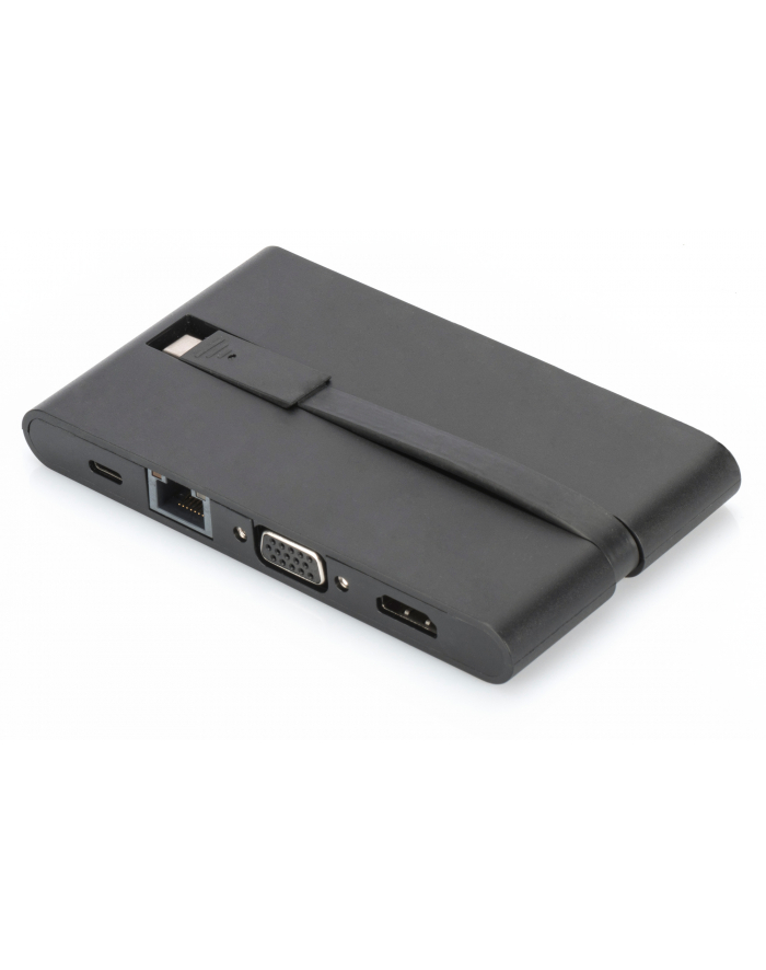 Digitus Universal Travel Docking Station - HDMI, USB, USB-C, VGA, RJ-45, Card Reader główny