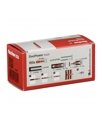 Fischer DUOPOWER 5x25 LD 100pcs
