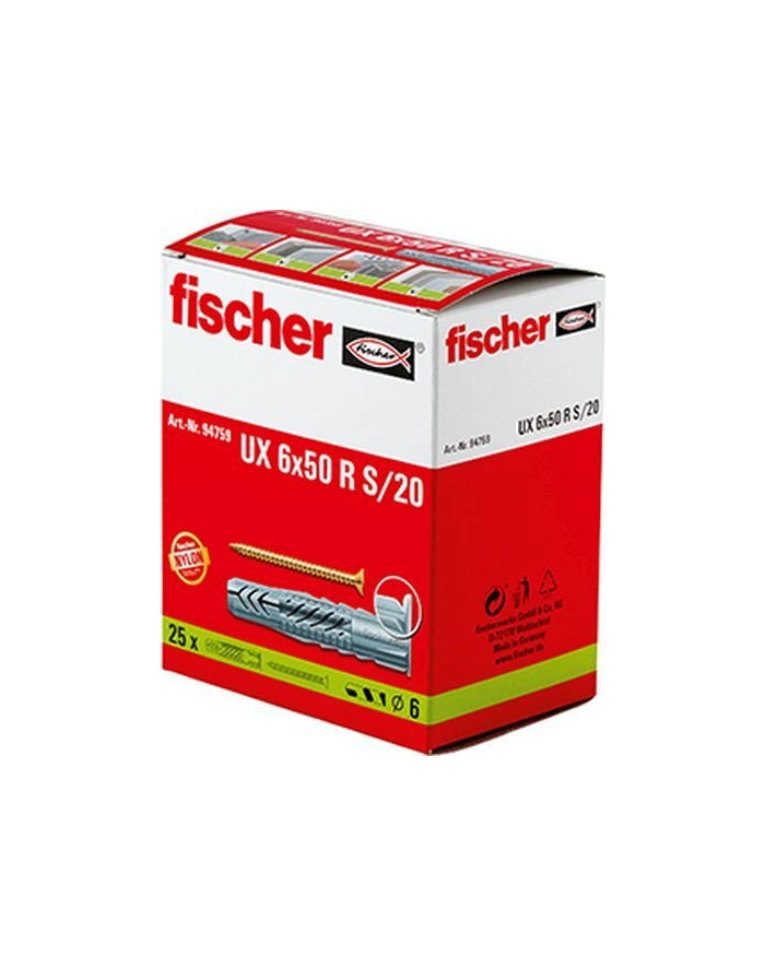 Fischer Universal dowel UX 6x50 R S/20 25pcs główny