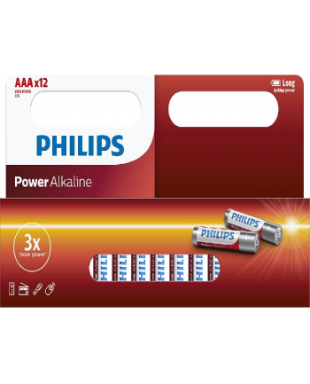 Baterie PHILIPS Alkaliczna LR03 AAA Power 12 sztuk blister nr 1