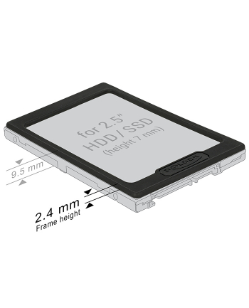DeLOCK 2.5 HDD / SSD Mounting Frame from 7 to 9.5mm