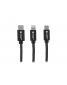 natec Kabel Extreme Media micro USB, USB-C, Lightning combo 1m czarny - nr 10