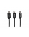 natec Kabel Extreme Media micro USB, USB-C, Lightning combo 1m czarny - nr 3