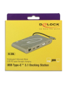 Delock replikator portów USB Typ-C ->MIC,Audio,HDMI,DVI,LAN, 3x USB 3.0) 4K - nr 30